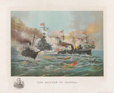 Битва за Манилу by Мюллер, Люхсингер и Ко, 1898 — digital art print download