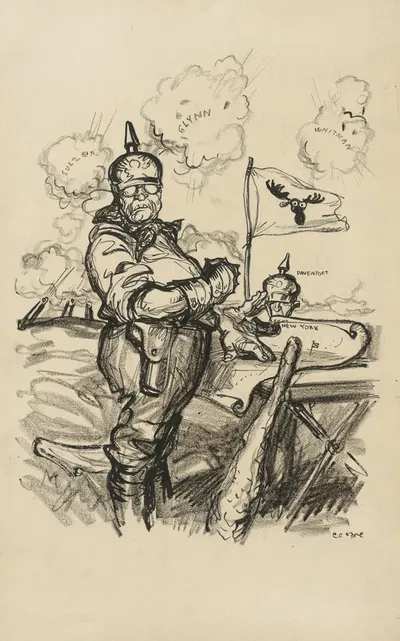 Т.Р. 'Кто не за меня, тот против меня' by Оскар Эдвард Чезаре, 1915 — digital art print download