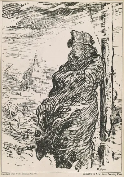 Две зимы, Вашингтон, 1917, Валлей-Фордж, 1777 by Оскар Эдвард Чезаре, 1917 — digital art print download