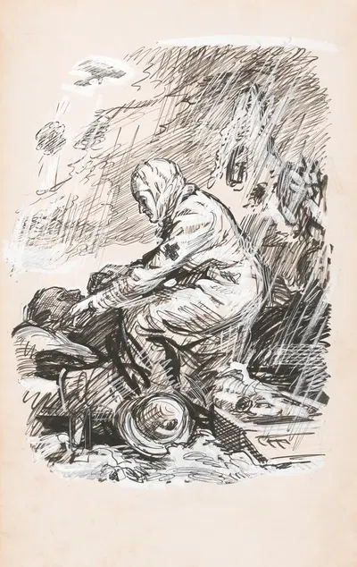 Даст ли солдат ей бюллетень by Оскар Эдвард Чезаре, 1917 — digital art print download