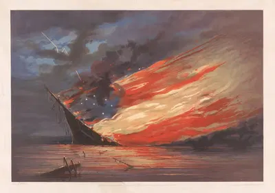 Судьба повстанческого флага by Уильям Боли, 1861 — digital art print download