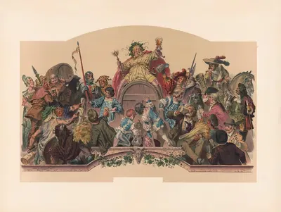 Пивные пьяницы всех времен by Братья Виттеман, 1883 — digital art print download