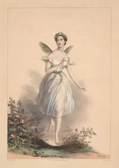 Marie Taglioni (Sylphide) by Achille Devéria, 1830-1839 — digital art print download