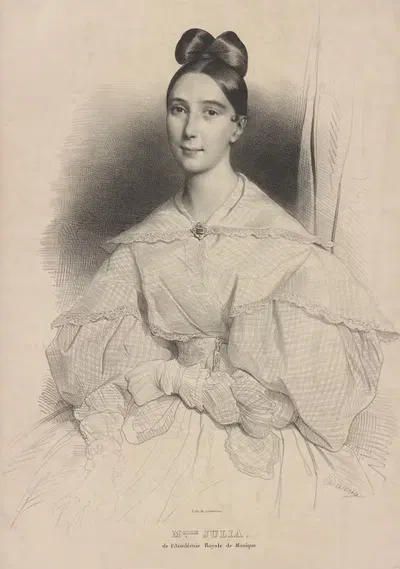M'elle Julia, de l'Académie Royale de Musique by Achille Devéria, 1830-1839 — digital art print download