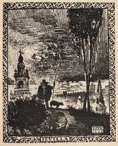 Негры в Севилье by Альберт Александр Смит, 1928 — digital art print download