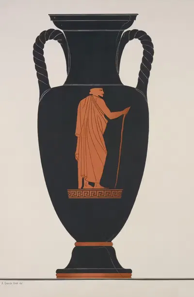 Attic amphora by Albert Genick, 1883 — digital art print download
