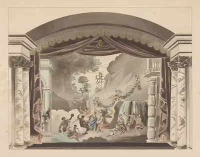 Сценический декор для неустановленного спектакля by Алессандро Санкирико, 1800-1899 — digital art print download