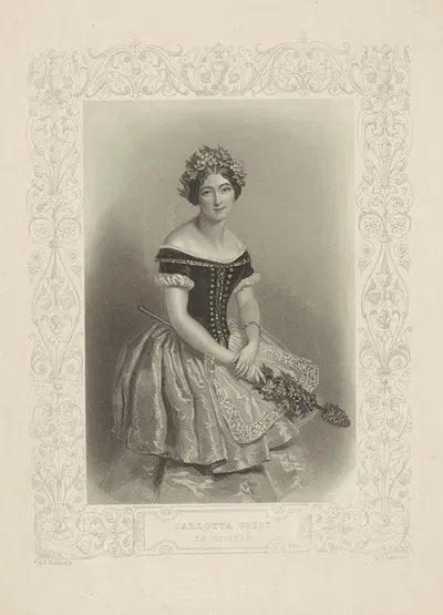 Карлотта Гризи. Жизель by Альфред Эдвард Шалон, 1844-1845 — digital art print download