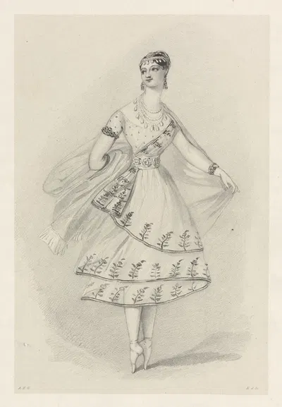 Байадера by Альфред Эдвард Шалон, 1831 — digital art print download