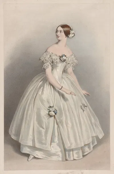 Милая девушка из Гента by Альфред Эдвард Шалон, 1844 — digital art print download