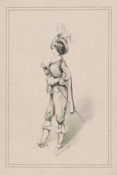 Полина Дюверне by Альфред Эдвард Шалон, 1836 — digital art print download