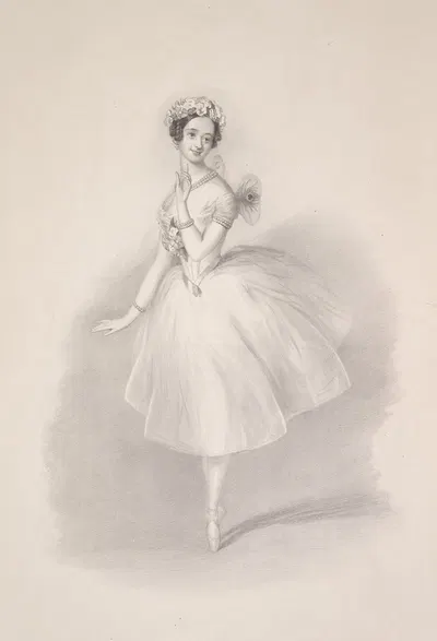 Сувенир на прощание от Марии Таглиони by Альфред Эдвард Шалон, 1845 — digital art print download
