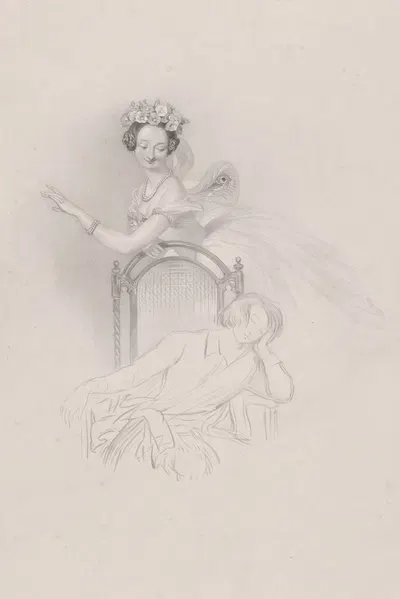 Прощальный сувенир от Марии Таглиони by Альфред Эдвард Шалон, 1845 — digital art print download
