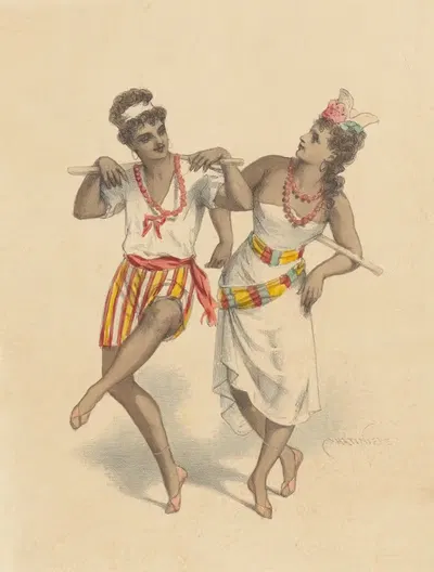 Рабыня в балете Пола и Вирджинии by Антонин-Мари Шатиньер, 1876-1877 — digital art print download