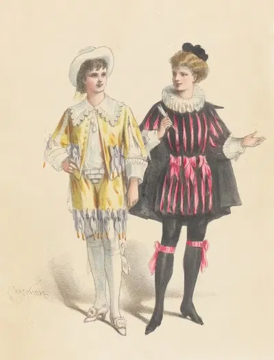Пастух и доктор в "Сен-Марсе" в балете by Антонин-Мари Шатиньер, 1876-1877 — digital art print download