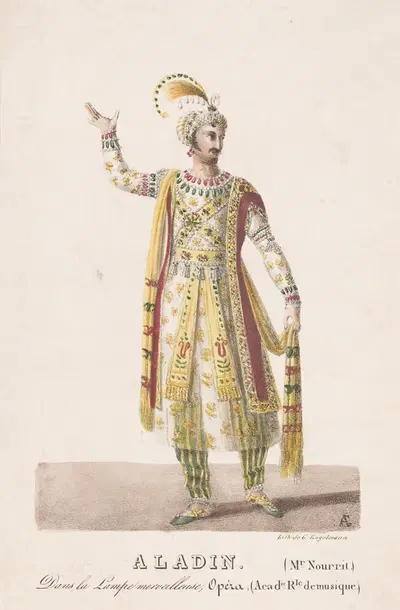 Аладдин, или Чудесная лампа; Костюм; Аладдин by Огюст Гарнере, 1822 — digital art print download