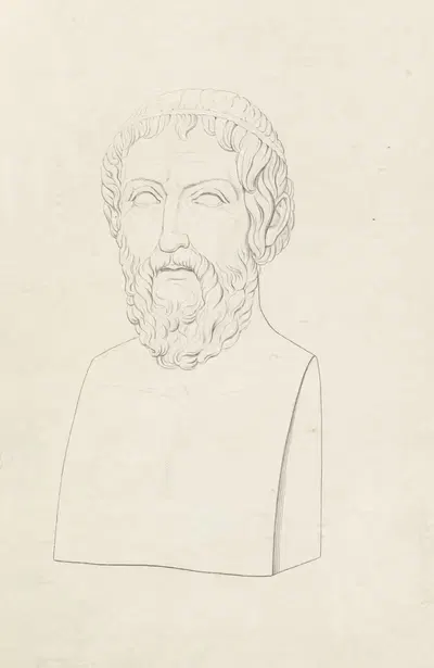 Бюст Пифагора by Камилло Гуэрра, 1829-1838 — digital art print download