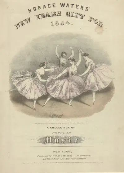 Пас де катр by Е. Браун мл., 1853 — digital art print download