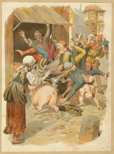 Эйленшпигель в драке by Евген Климш, 1904 — digital art print download