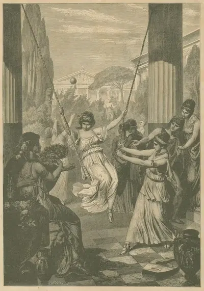 Спортивные игры греческих девушек by Евген Климш, 1882 — digital art print download