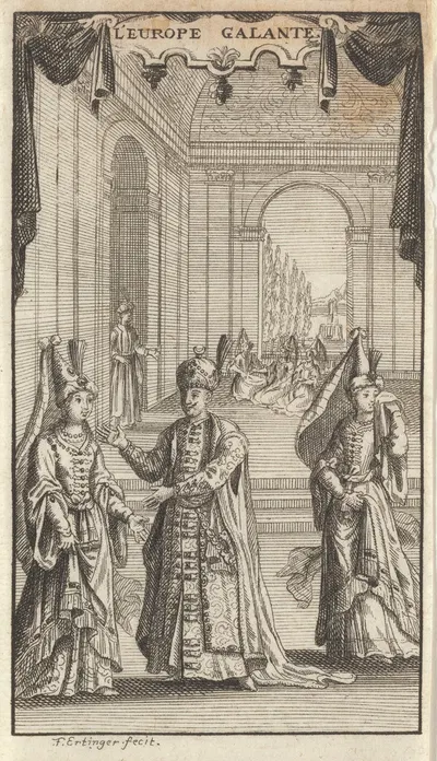 Галантная Европа by Франц Эртингер, 1703 — digital art print download