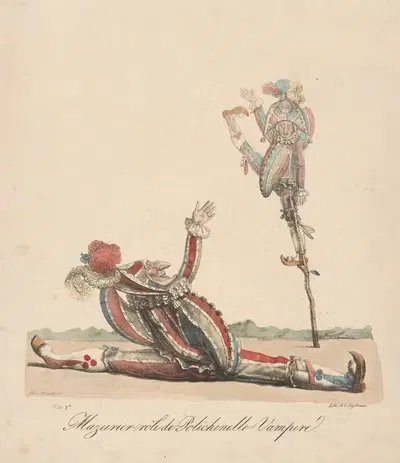Мазурье, роль вампира Полищинеля by Годефруа Энгельман, 1823 — digital art print download