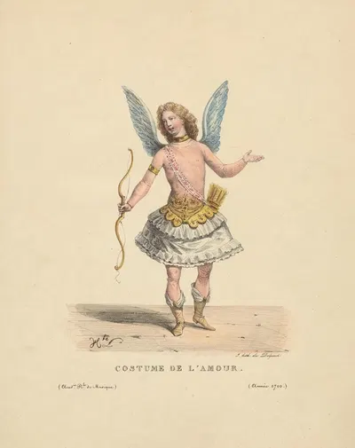 Costume de l'Amour by Hippolyte Lecomte, 1821 — digital art print download