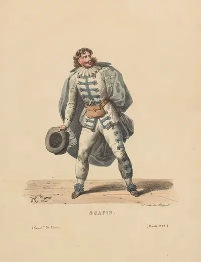 Scapin by Hippolyte Lecomte, 1821 — digital art print download