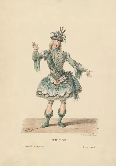 Triton by Hippolyte Lecomte, 1821 — digital art print download