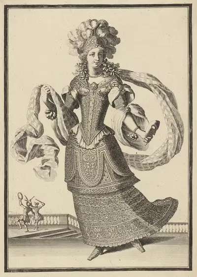 Дама в балетном костюме by Жан Бераен, 1680-1690 — digital art print download
