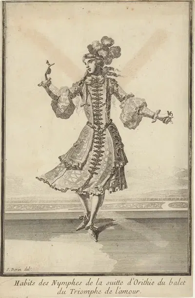 Одеяния нимф из свиты Орфии балета Триумф любви by Жан Бераен, 1681 — digital art print download