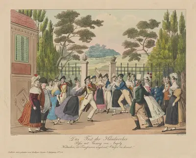 Das Fest der Handwerker; Posse mit Gesang von Angely by Johann Christian Schoeller, 1830-1839 — digital art print download