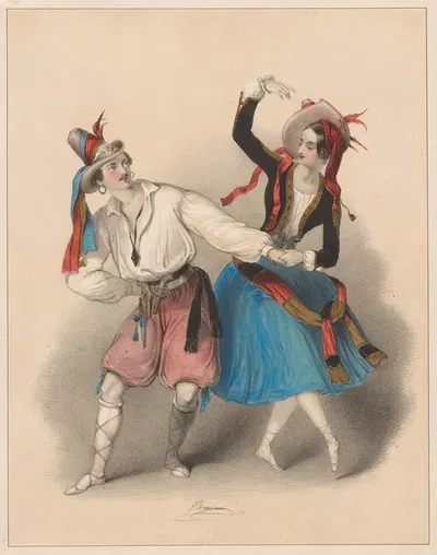 Катарина, или Дочь разбойника, великий балет М. Перро by Джон Брандард, 1846 — digital art print download