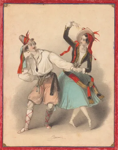 Катерина, или Дочь разбойника, великий балет М. Перро by Джон Брандард, 1846 — digital art print download