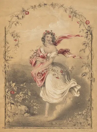 Мисс Луиза Вининг by Джон Брандард, 1840-1859 — digital art print download