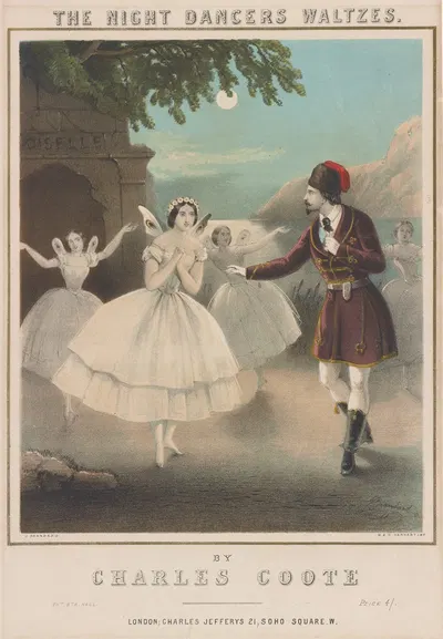 Ночные танцоры вальсируют by Джон Брандард, 1844 — digital art print download