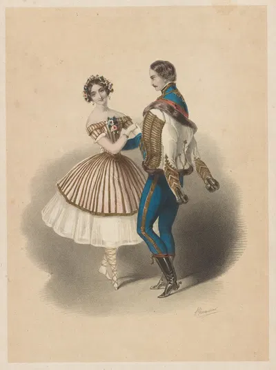 Вальс де Пакита, сочиненный Дельдевезом, аранжированный для фортепиано Чарльзом Кулом by Джон Брандард, 1846 — digital art…
