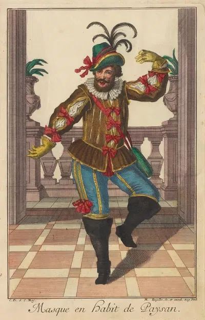 Маска в крестьянском наряде by Мартин Энгельбехт, 1700-1799 — digital art print download