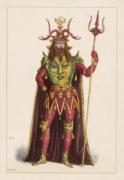 Амелин, роль Сатаны, в 'Курице с золотыми яйцами' by Мартине-Отеекёр, 1840-1849 — digital art print download