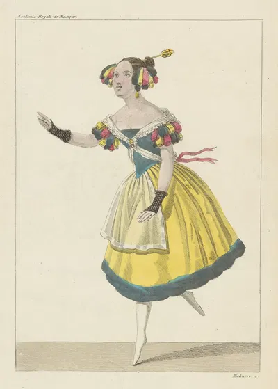 Костюм мадам Алексис в балете "Страделла", опера, акт IV by Мартине-Отеекёр, 1837 — digital art print download