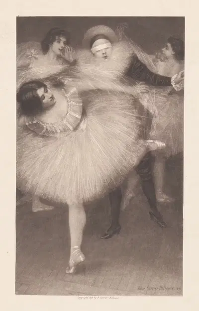Blind-man's-buff, Salon de 1896. Слепая баба, Салон 1896 by Пьер Карье-Бельёз, 1896 — digital art print download