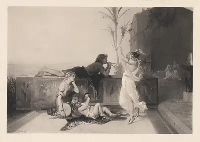 Помпейский танец by Пьер Оливье Жозеф Куман, 1872 — digital art print download