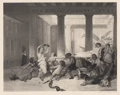 Танец by Пьер Оливье Жозеф Куман, 1865 — digital art print download