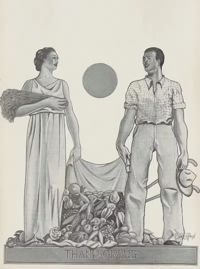День благодарения by Р. Савон Пиус, 1931 — digital art print download