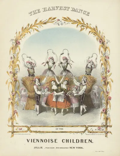 Танец урожая венских детей by Сарони, Мэйор и Кнапп Лит., 1847 — digital art print download
