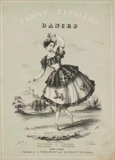 Танцы Фанни Эльсслер by В. Эндикотт и Ко., 1840-1849 — digital art print download