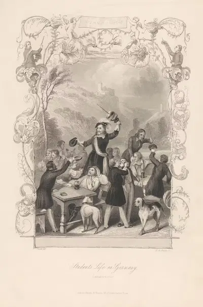 Students' Life in Germany, Landesvater by Albert Henry Payne, 1846 — digital art print download