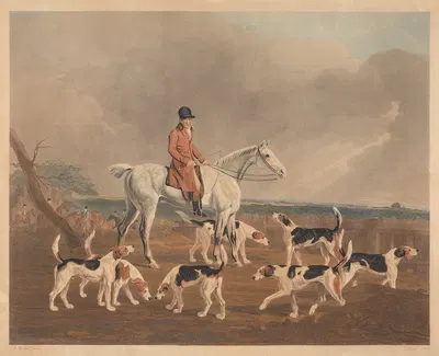 The Earl of Darlington and His Fox Hounds by Benjamin Marshall, 1810 — digital art print download