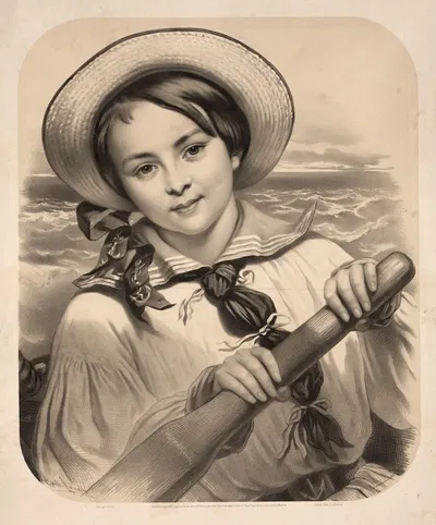 Капитан Альбер. by Эмиль Ласаль, 1850 — digital art print download