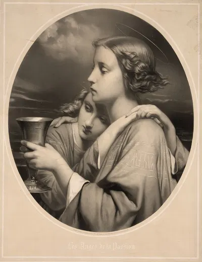 Ангелы страсти by Эмиль Ласаль, 1851 — digital art print download